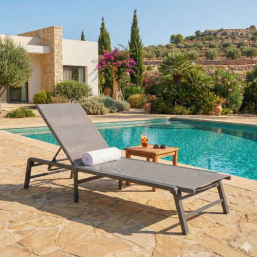 מיטת שיזוף ריביירה לונג' אפור