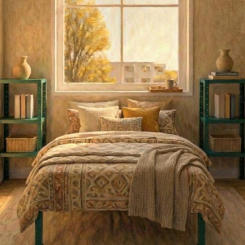 מיטה מודרנית כולל2 שידות בצבע ירוק דגם אורבולייט יאנג