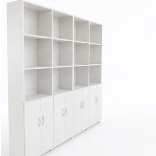 ספריית קיר מודולרית אברהםXL לבן