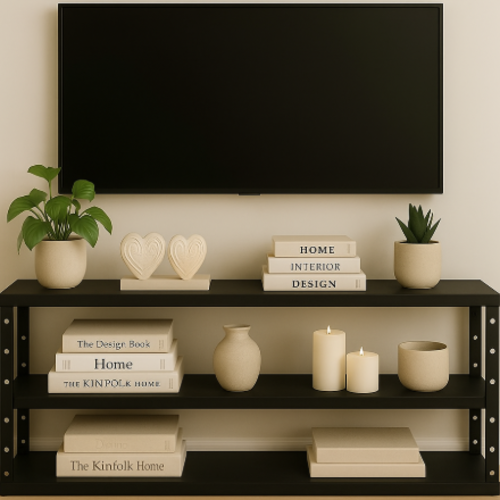 מזנון מתכת אורך 100 ס"מ רוחב 40 ס"מ גובה 60 ס"מ צבע שחור