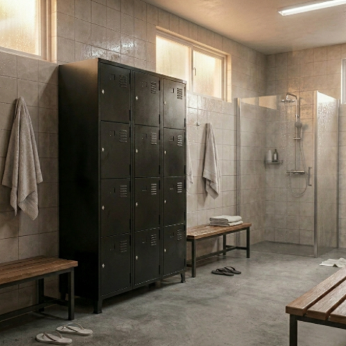 ארון לוקר 12 תאים רחבים  צבע שחור