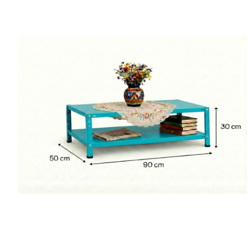 שולחן סלון מתכת 60/90 /50 צבע טורקיז
