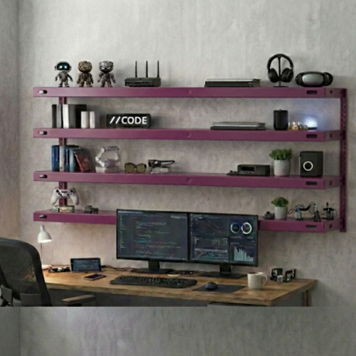 מערכת מדפי קיר מודולרית “ארטיקו 4” 25/100 ס"מ - צבע סגול