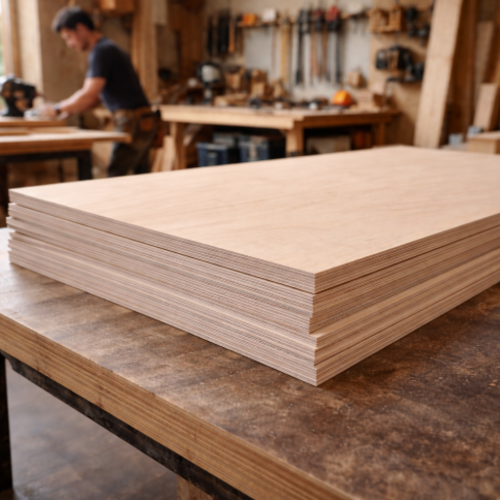 פלטה סנדוויץ 1.22×2.44 מטר עובי 17   מ"מ ציפוי פורמייקה 2 צדדים