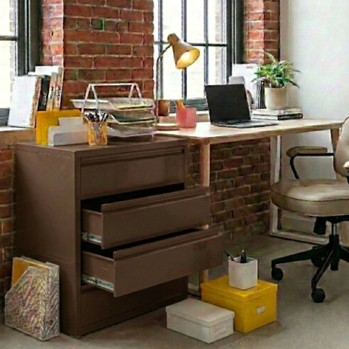 שידה 4 מגירות - צבע חום