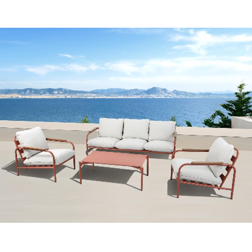 מערכת ישיבה אלומיניום 5 מקומות דגם יוקו צבע קרול