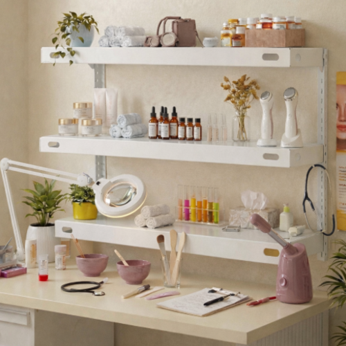 סט 3 מדפים 25/70 ס"מ - מודומוס PureLine 70 - צבע לבן 