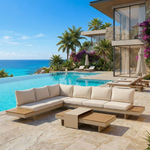 מערכת ישיבה יוקרתית לגינה דגם "קוסטה קאמל פרימיום"