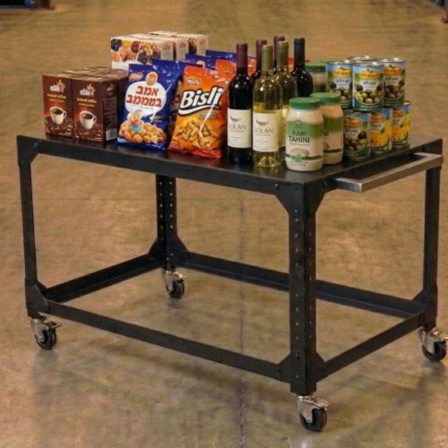 עגלת שירות מודולרית דגם “אורבן-רול” מבית מודומוס צבע שחור 