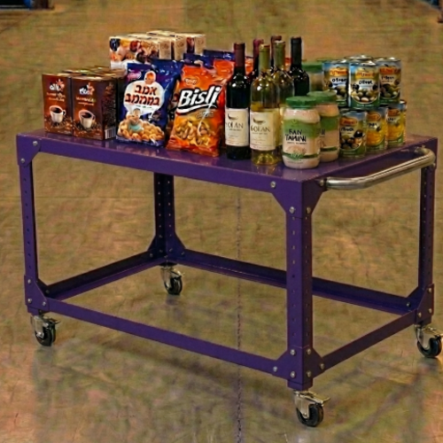 עגלת שירות מודולרית דגם “אורבן-רול” מבית מודומוס צבע סגול