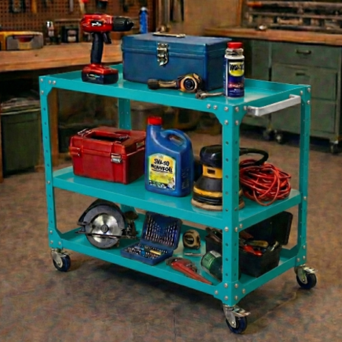 עגלת עבודה מודומוס דגם טורבו-רול 3 קומות צבע טורקיז