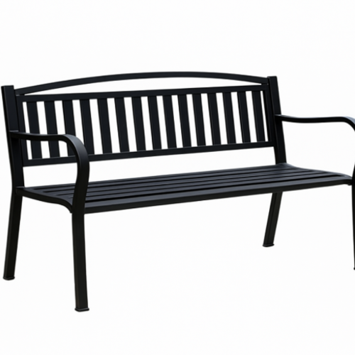 ספסל "פלאזה" – קלאסיקה מודרנית לחצר ולמרפסת צבע שחור