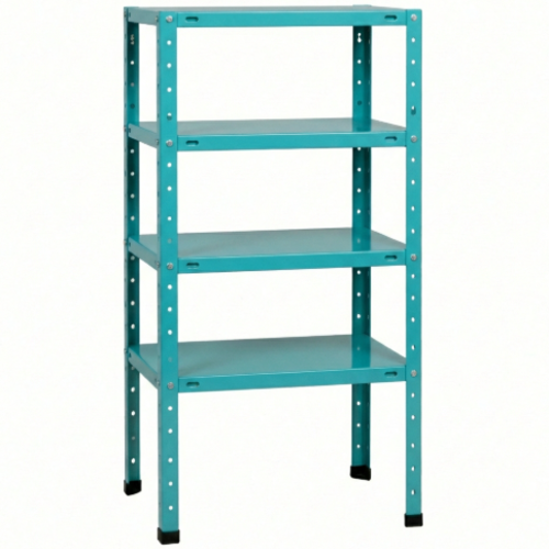 מדף מתכת מודולרי ואסתטי בעיצוב נקי ו דגם פלקסו - צבע טורקיז 30/60/80