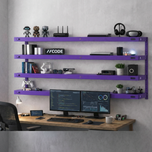 מערכת מדפי קיר מודולרית “ארטיקו 4” 25/100 ס"מ - צבע סגול