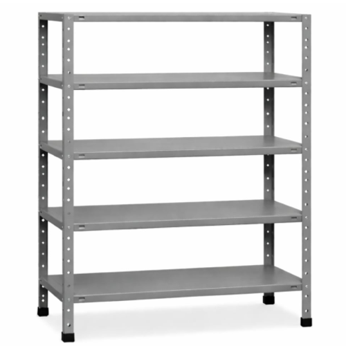 סט מדפי מתכת 5 קומות - 30/120/150 צבע אפור