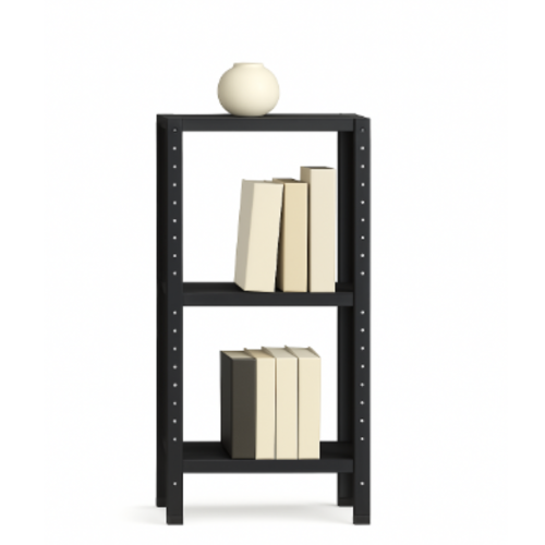 ספריית מתכת מודרנית ואלגנטית דגם אורבה - צבע שחור 30/60/60