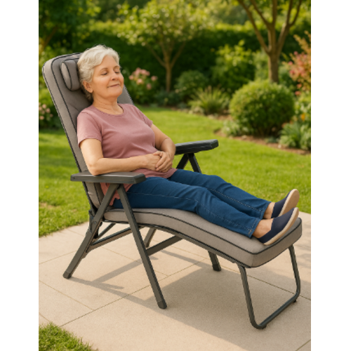 כיסא נוח מתקפל כולל מזרון ומצבים דגם ליברטי תוצרת איטליה - בז׳