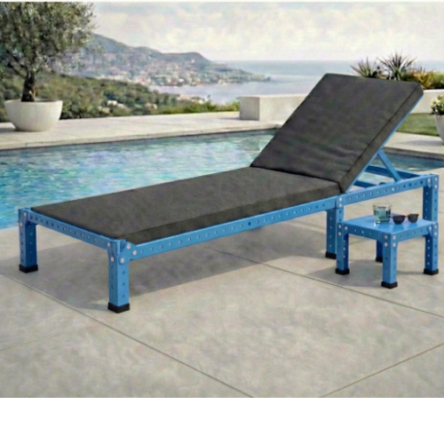 מודומוס SunLounge 192 – מיטת רביצה מודולרית ( ללא שולחן ). צבע כחול שמיים