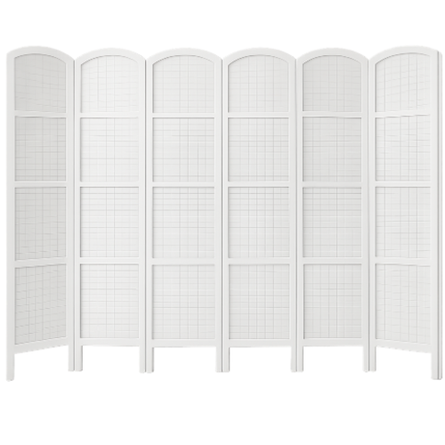 פרגוד קש  6   פנלים –  קרם לבן