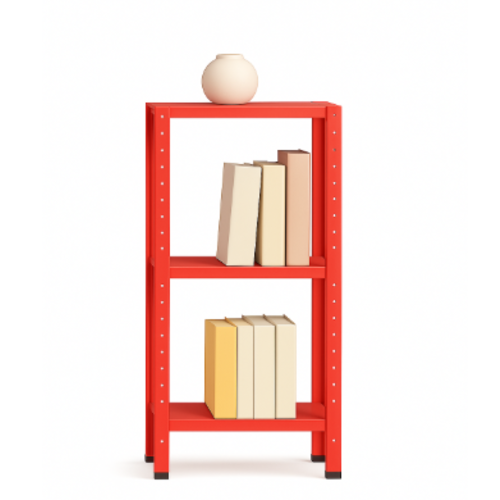 ספריית מתכת מודרנית ואלגנטית דגם אורבה - צבע אדום 30/60/60