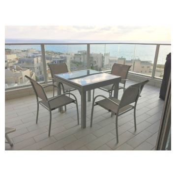 שולחן אלומיניום נפתח 90*90/180כולל 4 כסאות תואמים מבית H.KLEIN‏