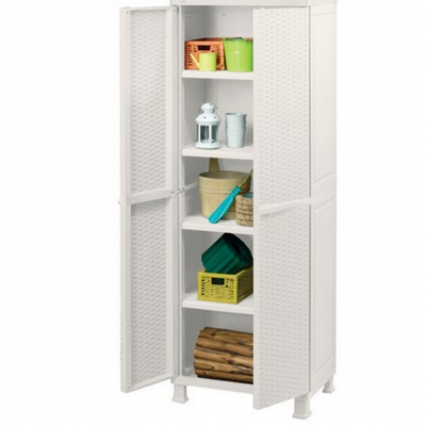 ארון שרות 9280 ראטן לבן כתר פלסטיק