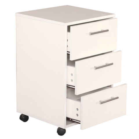 שידה 3 מגירות דגם 21632 עם ידיות טבעי או לבן מבית H.KLEIN‏