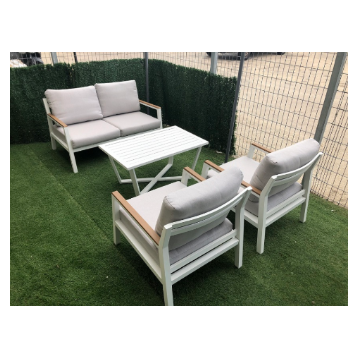 מערכת ישיבה מאלומיניום דגם NICEX צבע אפור כהה