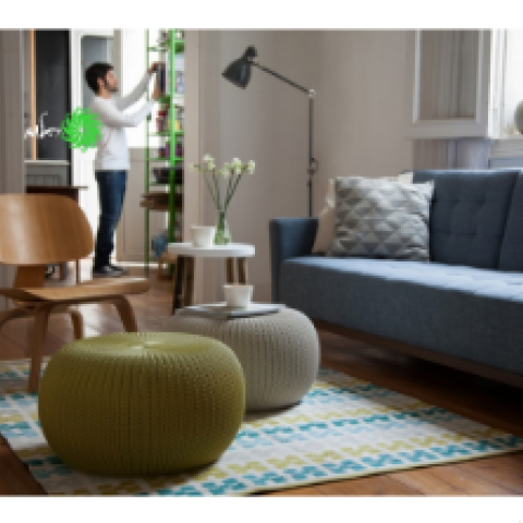 פוף שריג משמש כשולחן או לישיבה תוצרת כתר פלסטיק