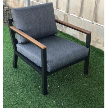 פינת ישיבה למרפסת מאלומיניום דגם PRAFE אפור כהה מבית H.KLEIN‏