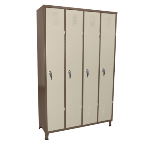 ארון מתכת 4 תאים גובה – 193 ס”מ  רוחב – 120 ס”מ  עומק – 43 ס”מ