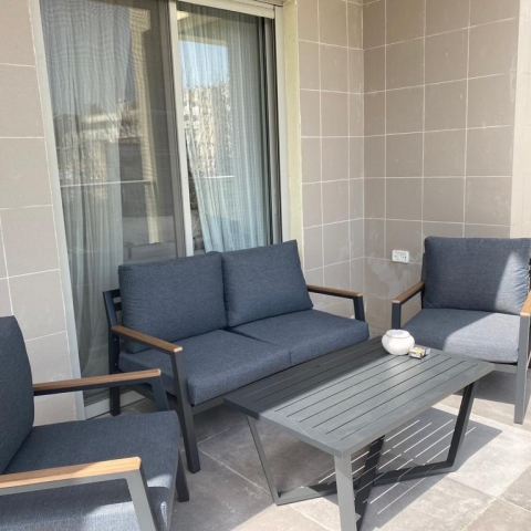 מערכת ישיבה מאלומיניום דגם NICEX צבע אפור כהה