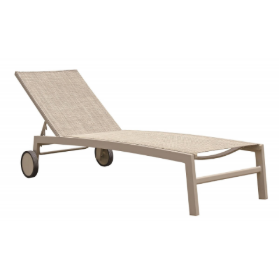 מיטת שיזוף אלומיניום עם גלגלים דגם COMFORT במגוון צבעים