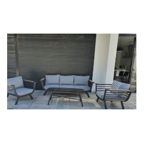 מערכת ישיבה אלומיום תלת מושבי דגם סנפיר מבית H.KLEIN