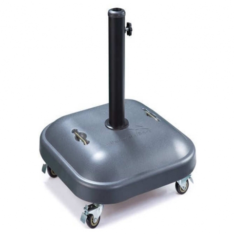 בסיס בטון 25  קילו מתאים לשמשיה עד 50 ממ כולל גלגלים - חסר זמנית